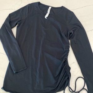 Lululemon long sleeve tshirt drawstring shirring on side